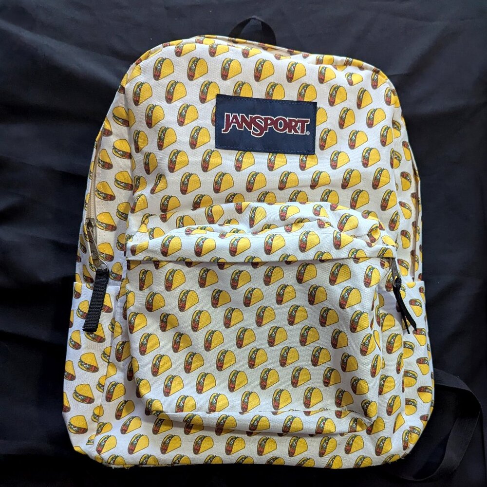 JanSport Superbreak “Tacolicious” Backpack  Rare and Out of Print